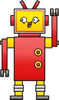 gradient shaded cartoon robot vector