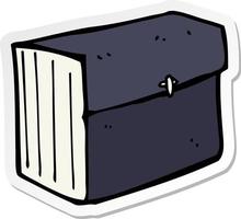 sticker of a cartoon business files vector