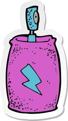 sticker of a cartoon spray can