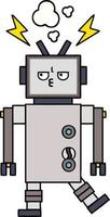 lindo robot de dibujos animados vector