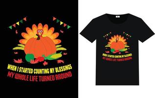 Trendy Thanksgiving Day Typography and Graphic T shirt Design vector