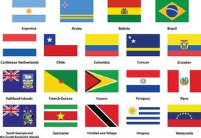 List of national flags of South America vector