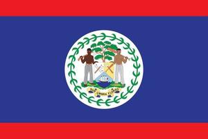 bandera de belice. bandera de belice vector