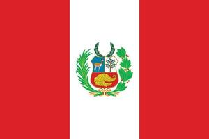 símbolo vectorial de la bandera peruana. colores oficiales y proporción correcta. vector