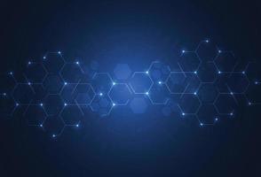 Abstract background hexagons design. Science futuristic energy technology. Hi-tech digital concept design .Vector illustration vector