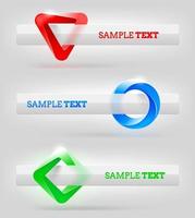 Abstract vector shapes and banners for message or text