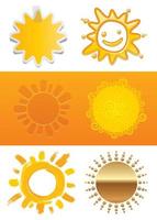 Vector set of a sun in different styles