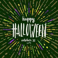 Happy halloween - hand drawn type design. Vector illustration. Holiday poster or greeting card.