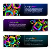 Abstract vector banners with colorful shapes