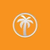 Palm tree summer logo template vector illustration