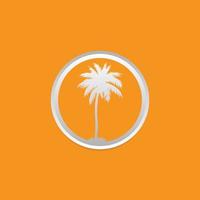 Palm tree summer logo template vector illustration