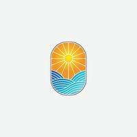 Palm tree summer logo template vector illustration