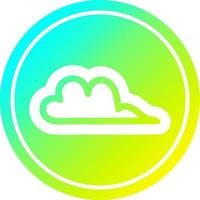 weather cloud circular in cold gradient spectrum vector