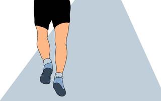 ilustración plana de un hombre corriendo, campeonato. se puede utilizar para banners web, infografías. Aislado en un fondo blanco vector
