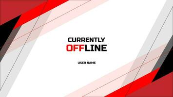 currently offline streaming banner background for streamer vector