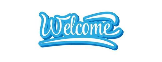 welcome typography for banners or posters. vector illustration
