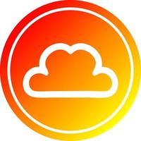 simple cloud circular in hot gradient spectrum vector