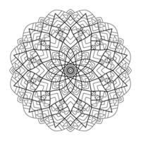 Ornamental luxury mandala pattern on a transparent background, for printable coloring. vector