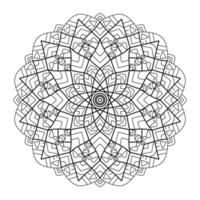 Ornamental luxury mandala pattern on a transparent background, for printable coloring. vector