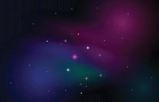 hermoso cielo nocturno vista espacial fondo de estrellas vector