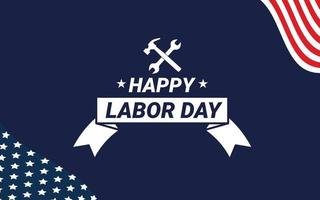 Happy labor day celebration poster, banner vector