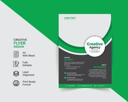 Corporate Flyer Design Template in A4 size vector