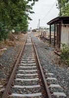 New railway line from the side yard. photo