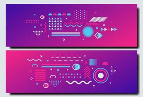 Modern abstract banner background template. Technology theme. Bright color tone. Vector eps 10.