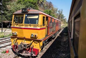 Old diesel electric locomotive. photo