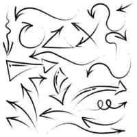 Set of arrow brush vector. Fit for frame, ornament, border, text divide. Vector eps 10.