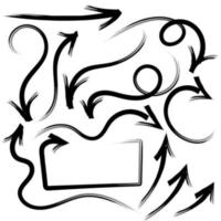 Set of arrow brush vector. Fit for frame, ornament, border, text divide. Vector eps 10.