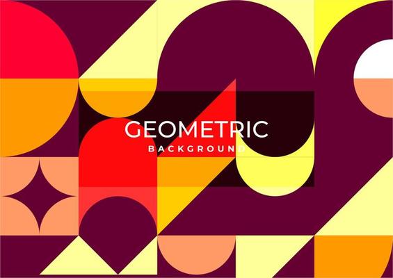 Abstract retro background template. Mid-century illustration banner. Vector eps 10
