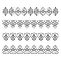Ikat aztec ethnic pattern background vector in black and white color. - Vector.