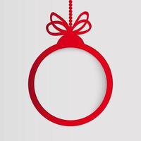 Christmas ball in the form of an empty frame for your text. vector