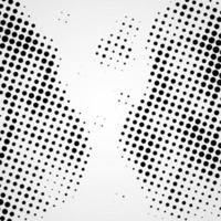 Halftone abstract vector black dots design element isolated on a white background.