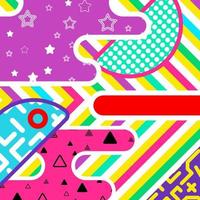Memphis background with round geometric elements, patterns fashion trend 80-90s. Vector. vector