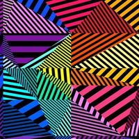 Black and colorful pattern, abstract geometric contrast background. Vector. vector