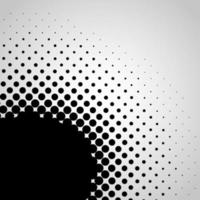 Halftone abstract vector black dots design element isolated on a white background.