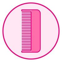 Comb. Pink baby icon on a white background, line art vector design.