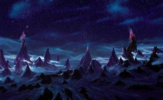 3d Illustration Ice Planet Rpg Backgrounds Battle Game photo