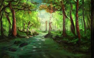 Magical Forest and mountains Backgrounds Game Website Fantasy World photo