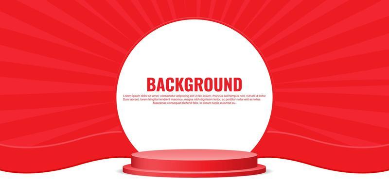 Indonesia independence day vector template background. Illustration of red white background and podium. vector editable