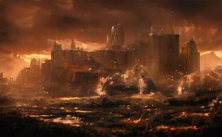Nuclear war apocalypse World war 3, world after a nuclear conflict photo
