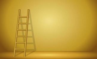 Vector illustration of the ladder to the dream, the ladder to the concept of success