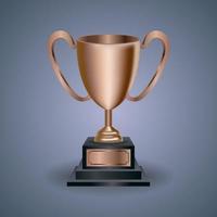 Bronze Trophy mockup vector