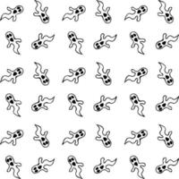 Ghost seamless pattern vector