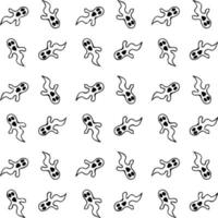 Ghost seamless pattern vector