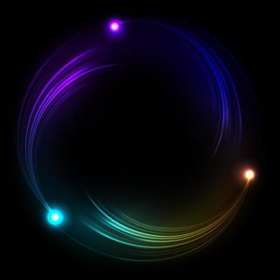 Colorful neon frame on a dark background, vector abstract illustration.