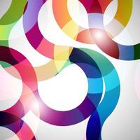 Rainbow loops, vector abstract background, design shape.