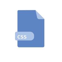 icono de archivo css. ilustración de diseño de icono plano. css de icono de vector